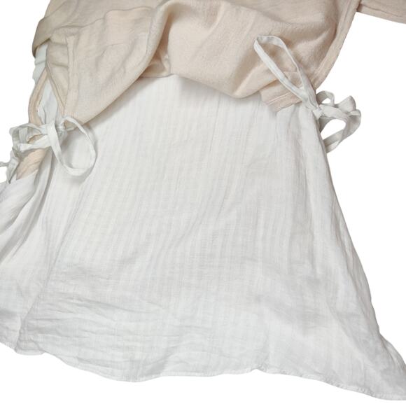 Club Monaco Blush Pink Lightweight Twofer Layered Cotton Crewneck Sweater XS - Picture 7 of 10